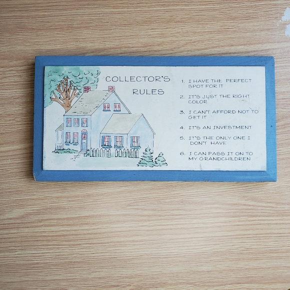 Other - Collectors Rules Wall Decor Sign Vintage‎